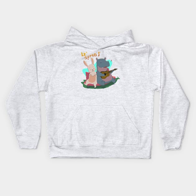 Le sing Kids Hoodie by gembukandboon